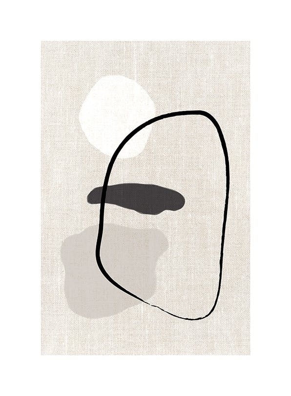 Linen Shapes No1 Poster (30x40 cm)
