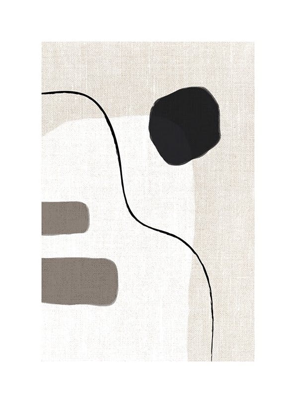 Linen Shapes No2 Plakat (70x100 cm)- Sztuka abstrakcyjna