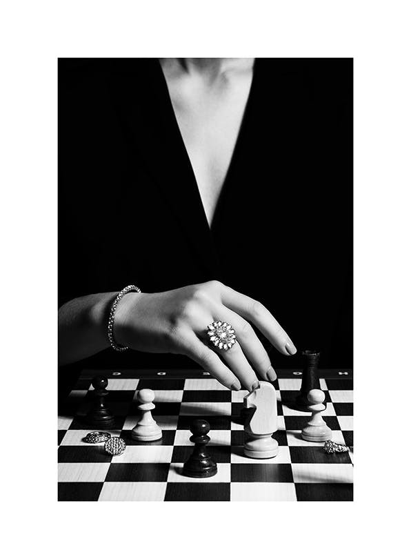 Playing Chess Print (30x40 cm)