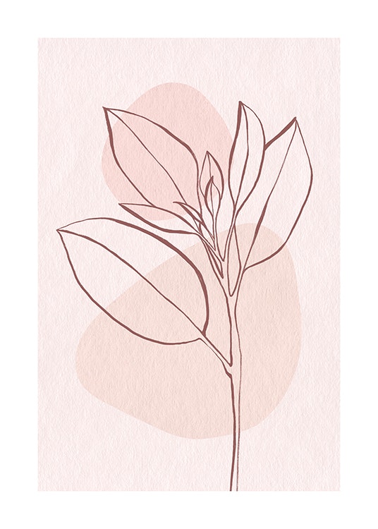 Pink Leaves No2 Poster 0