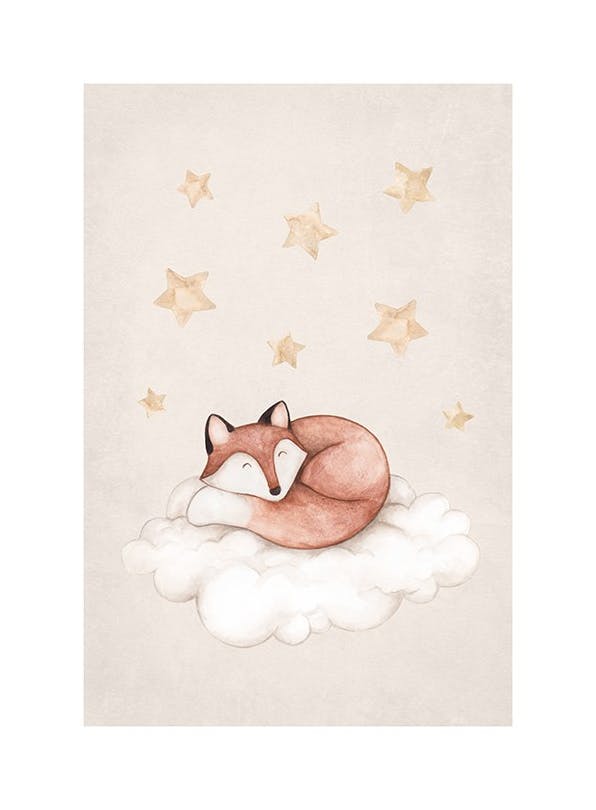 Dreaming Fox Print (30x40 cm)