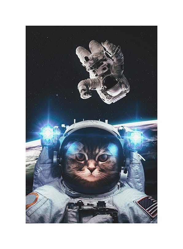 Cat in Space Print (21x30 cm)