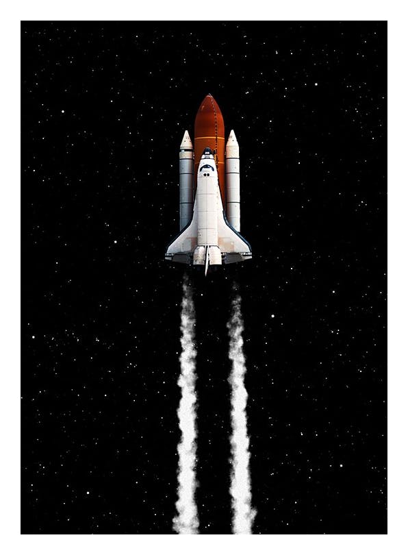 Space Shuttle Launch Print (30x40 cm)