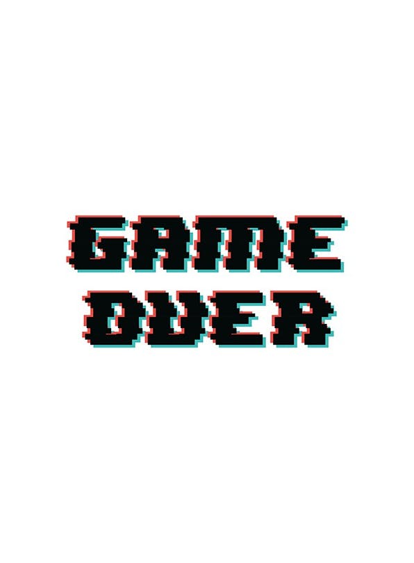Game Over Plakat (21x30 cm)-Plakaty