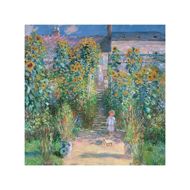 Prints - Monet - The Artist's Garden at Vétheuil Square Print (50x50 cm) - Monet Prints