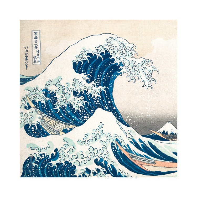 Hokusai - The Great Wave Square Affiche 0