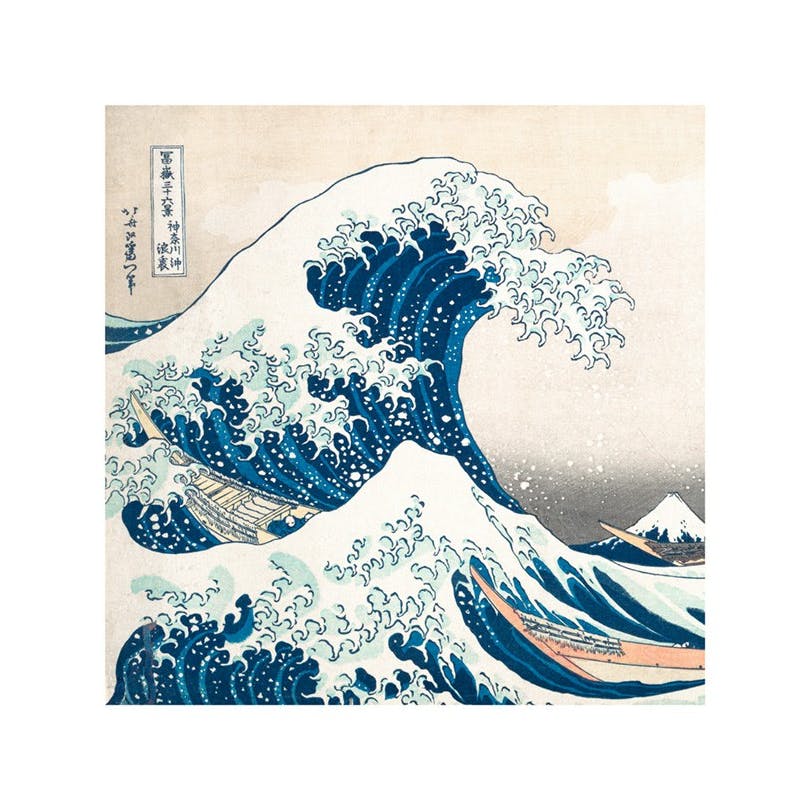 Prints - Hokusai - The Great Wave Square Print (50x50 cm) - Hokusai Prints