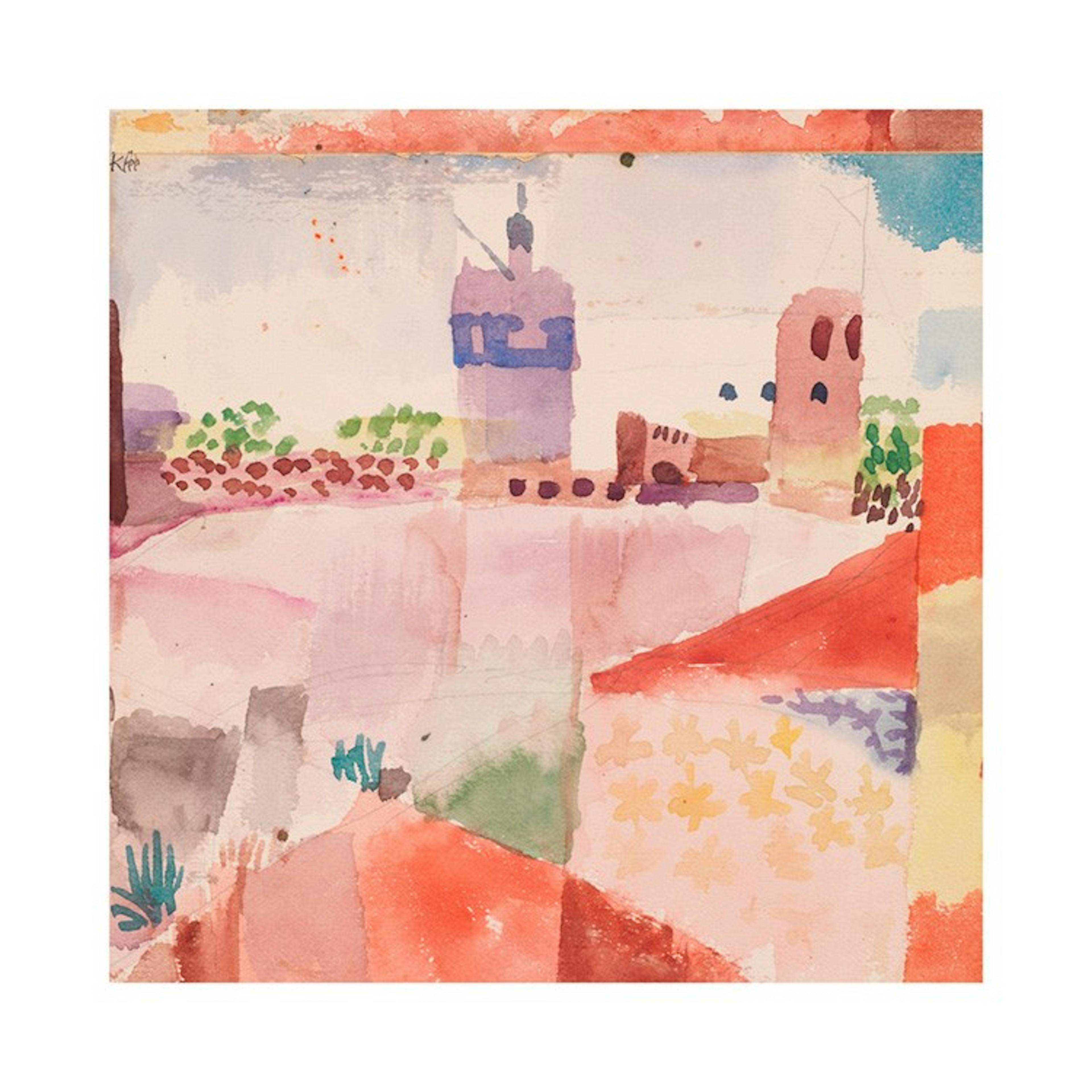 Paul Klee - Hammamet With its Mosque Square Print 0
