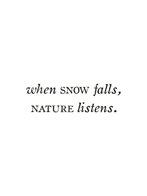 When Snow Falls Juliste 0