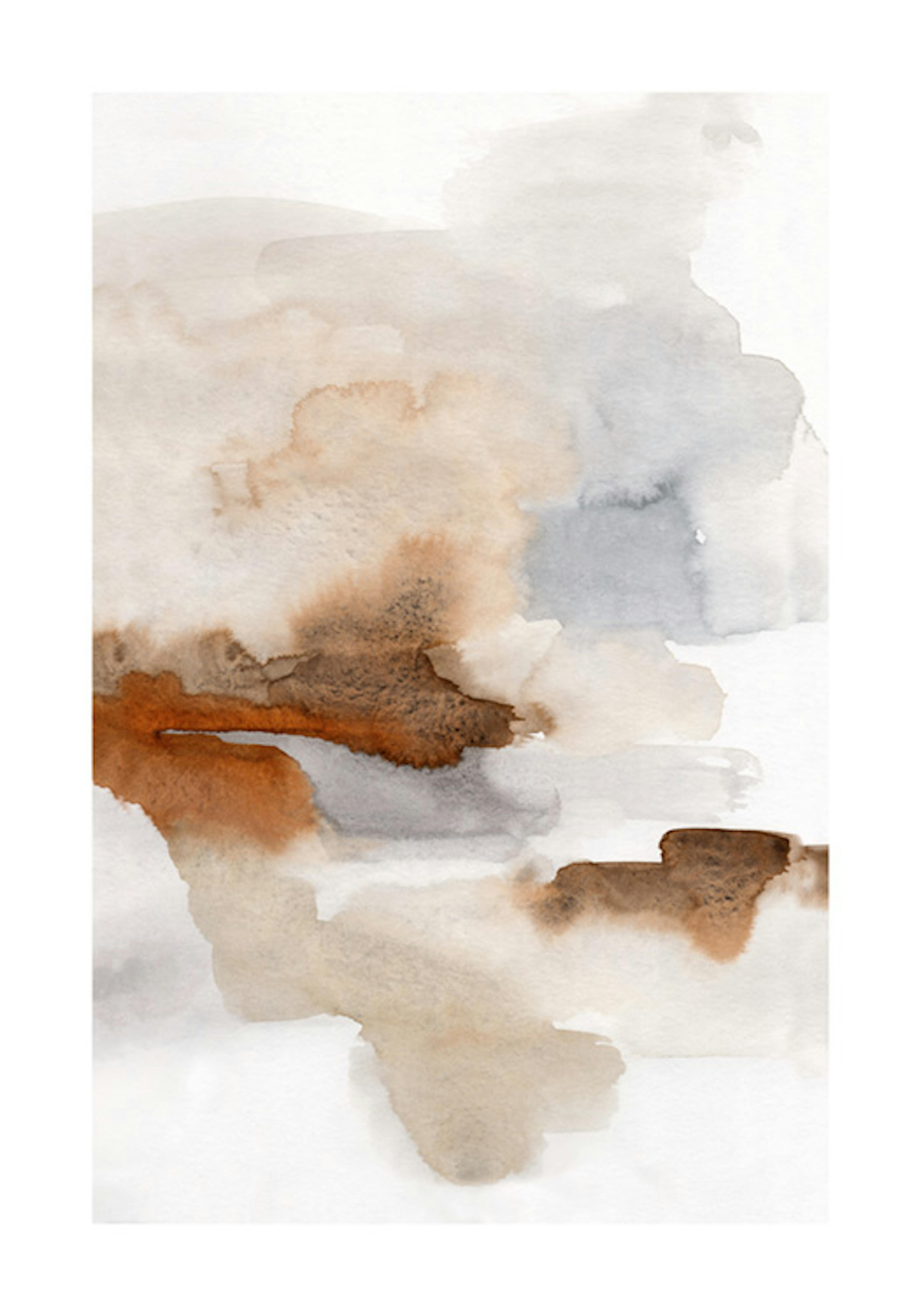 Burnt Tones Watercolor No2 Poster 0