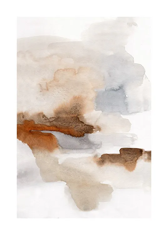 Burnt Tones Watercolor No2 Poster 0