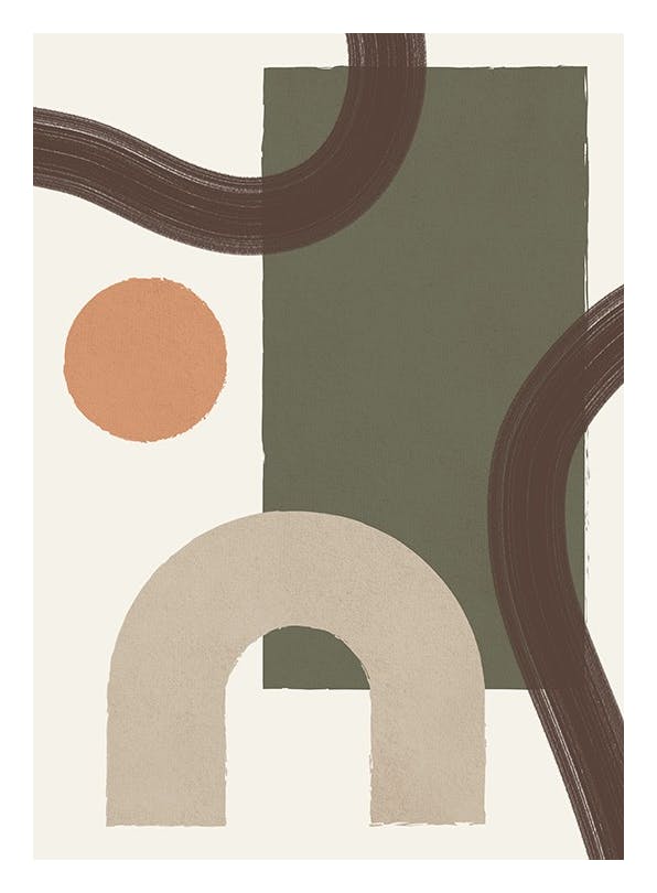 Earthy Geometrics No1 Print (30x40 cm)