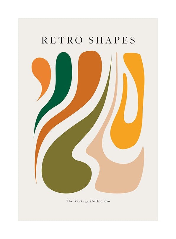 Retro Shapes No2 Plakat (50x70 cm)-Plakaty