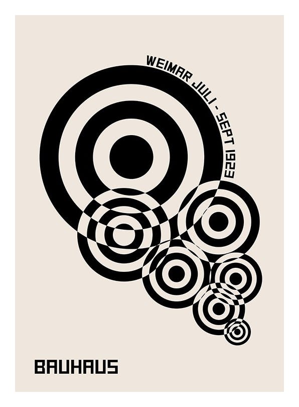 Bauhaus Geometric No1 Affiche (50x70 cm) - Bauhaus Poster
