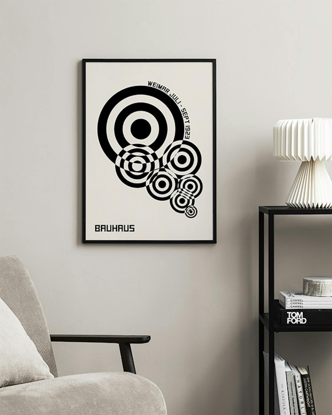 Bauhaus Geometric No1 Poster - Geometric shapes black - desenio.co.uk