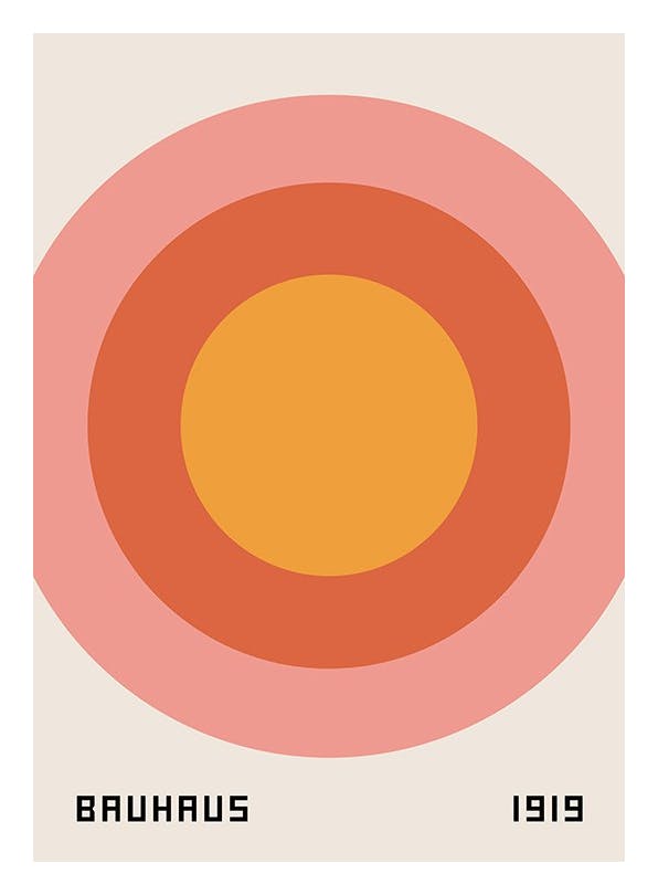 Bauhaus 1919 Plakat (50x70 cm) - Plakater > Malerier fra kjente kunstnere > Bauhaus Poster