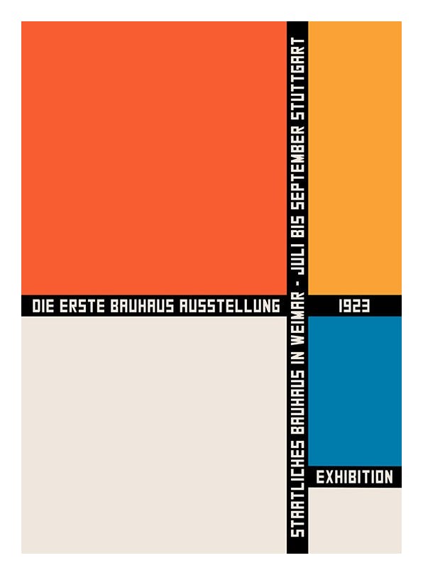 Bauhaus Geometric Color Blocks Plakat (21x30 cm)- Bauhaus Poster