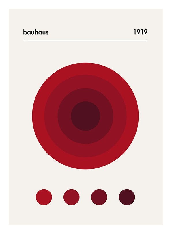 Red Bauhaus Plakat (21x30 cm)- Bauhaus Poster