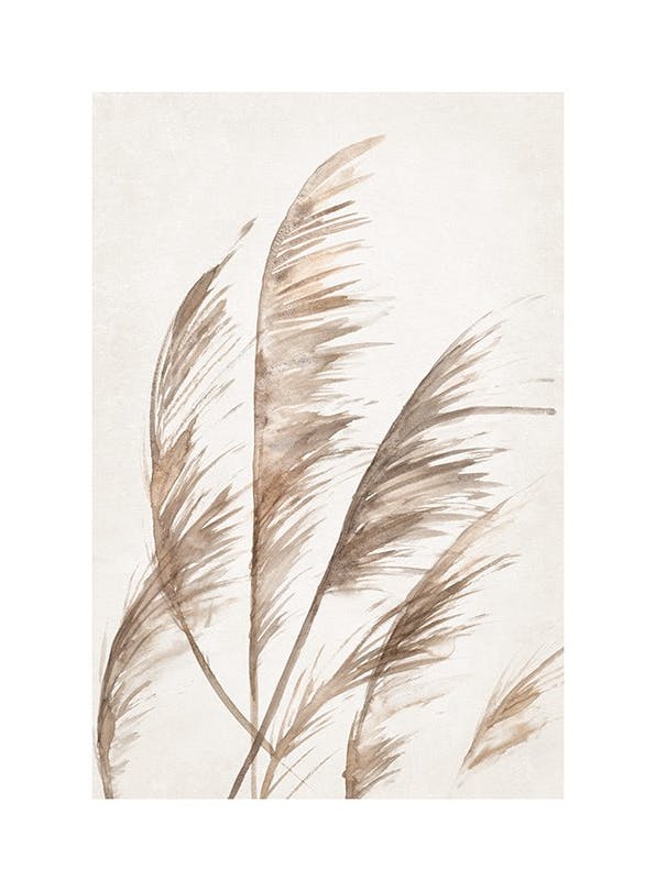 Watercolor Dried Grass Plakat (21x30 cm)-Plakaty