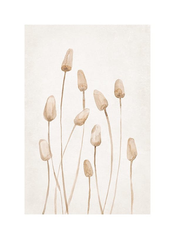 Watercolor Dried Plants Print (21x30 cm)