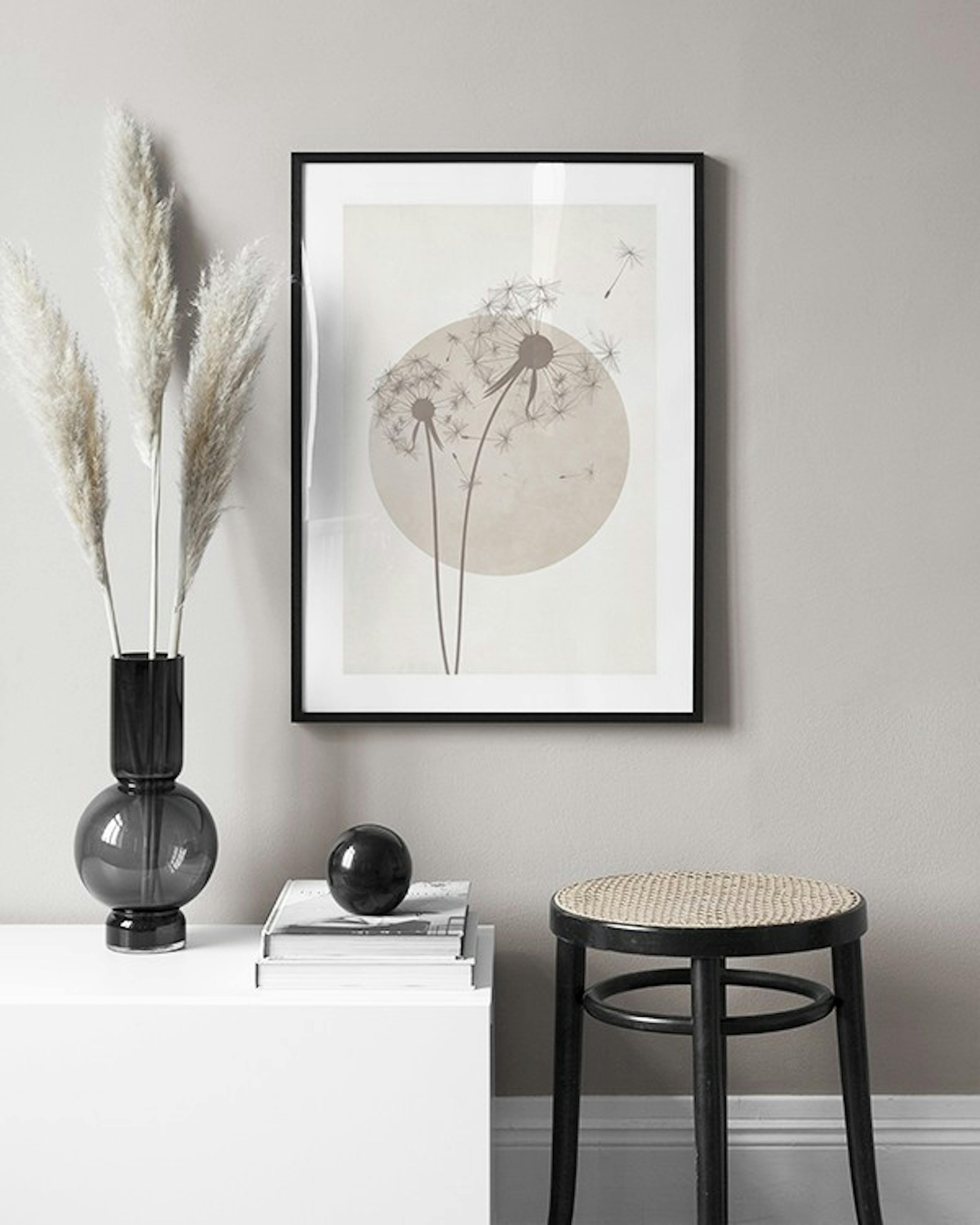 Graphic Dandelion Affiche