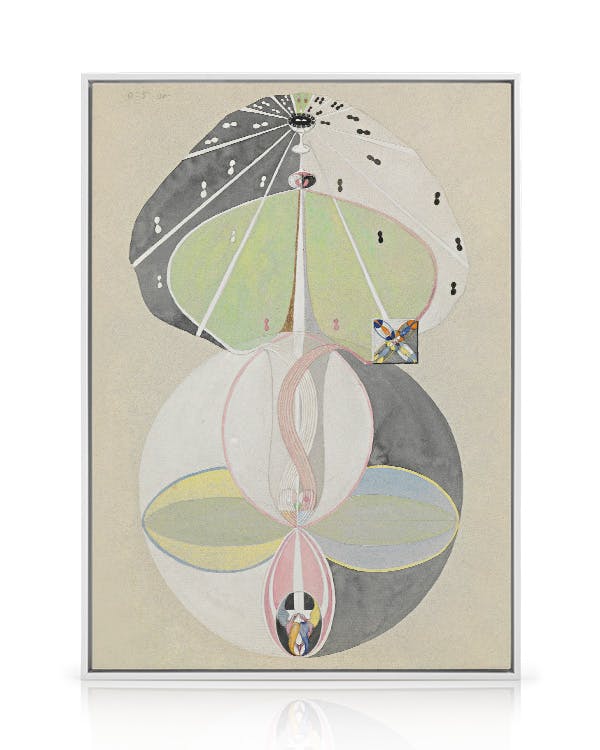Canvas Prints Hilma Af Klint - Tree of Knowledge, No. 5 Canvas print (50x50 cm - White Frame)