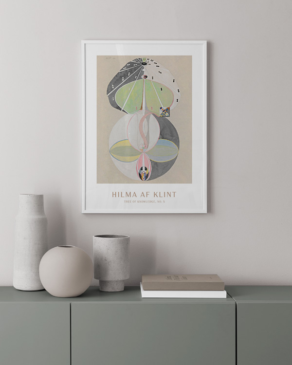 Hilma Af Klint - Tree of Knowledge, No. 5 Poster - Green abstract tree desenio.com