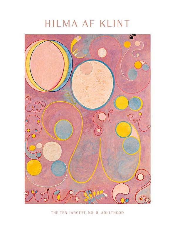 Affiche - The ten largest, No.8, adulthood by Hilma Af Klint (21x30 cm) - Hilma af Klint Affiche
