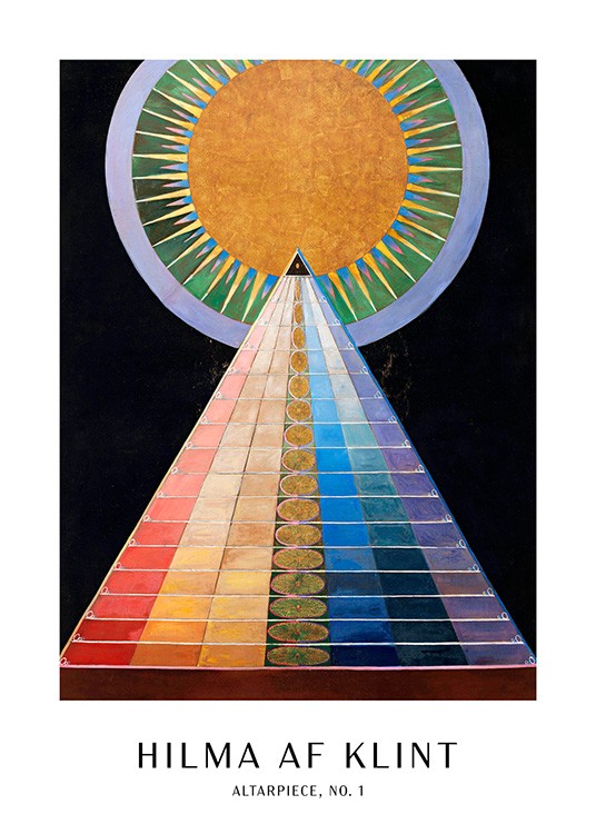 Hilma Af Klint - Altarpiece, No. 1 Poster - Rainbow staircase