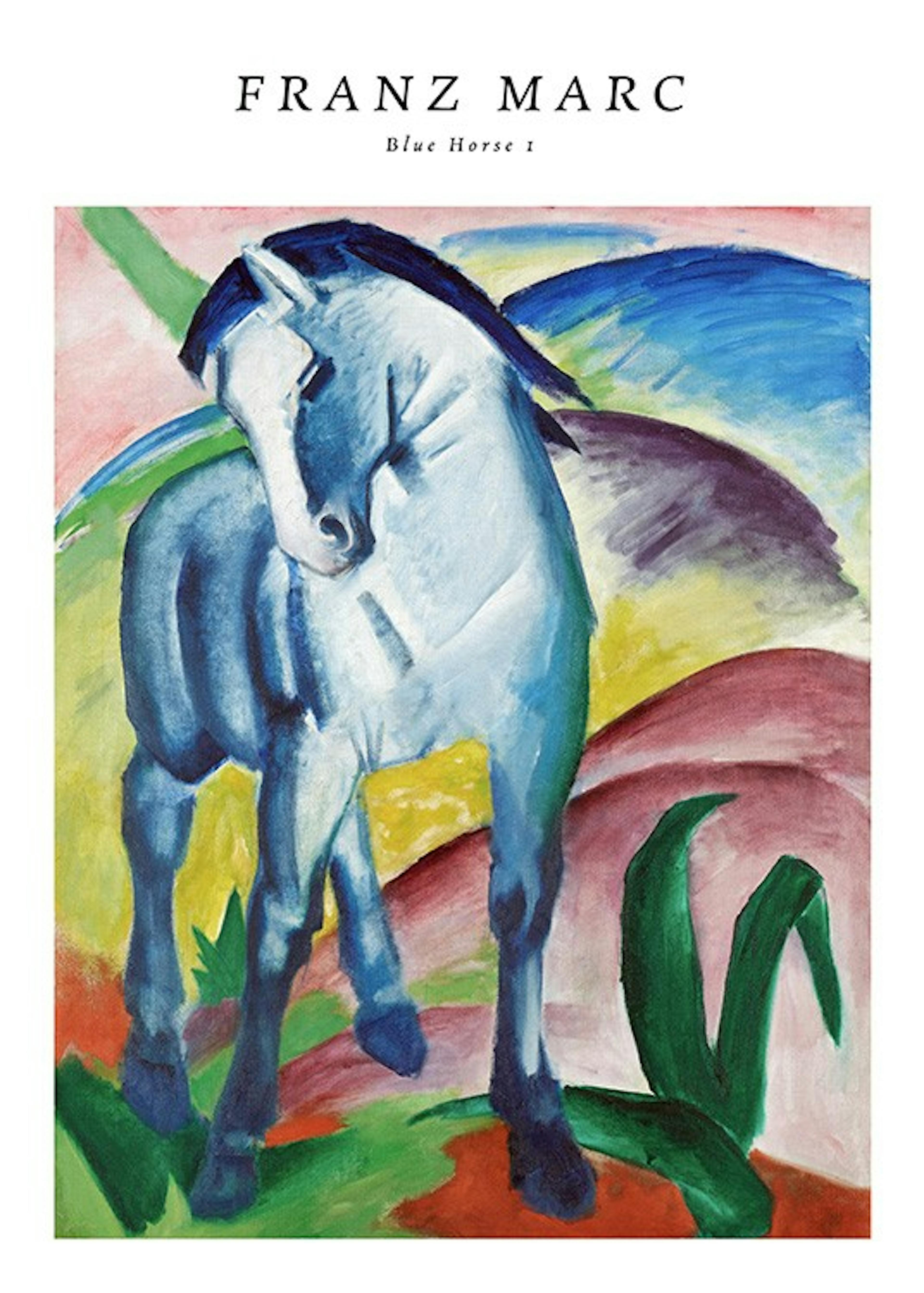 Franz Marc - Blue Horse 1 Print 0
