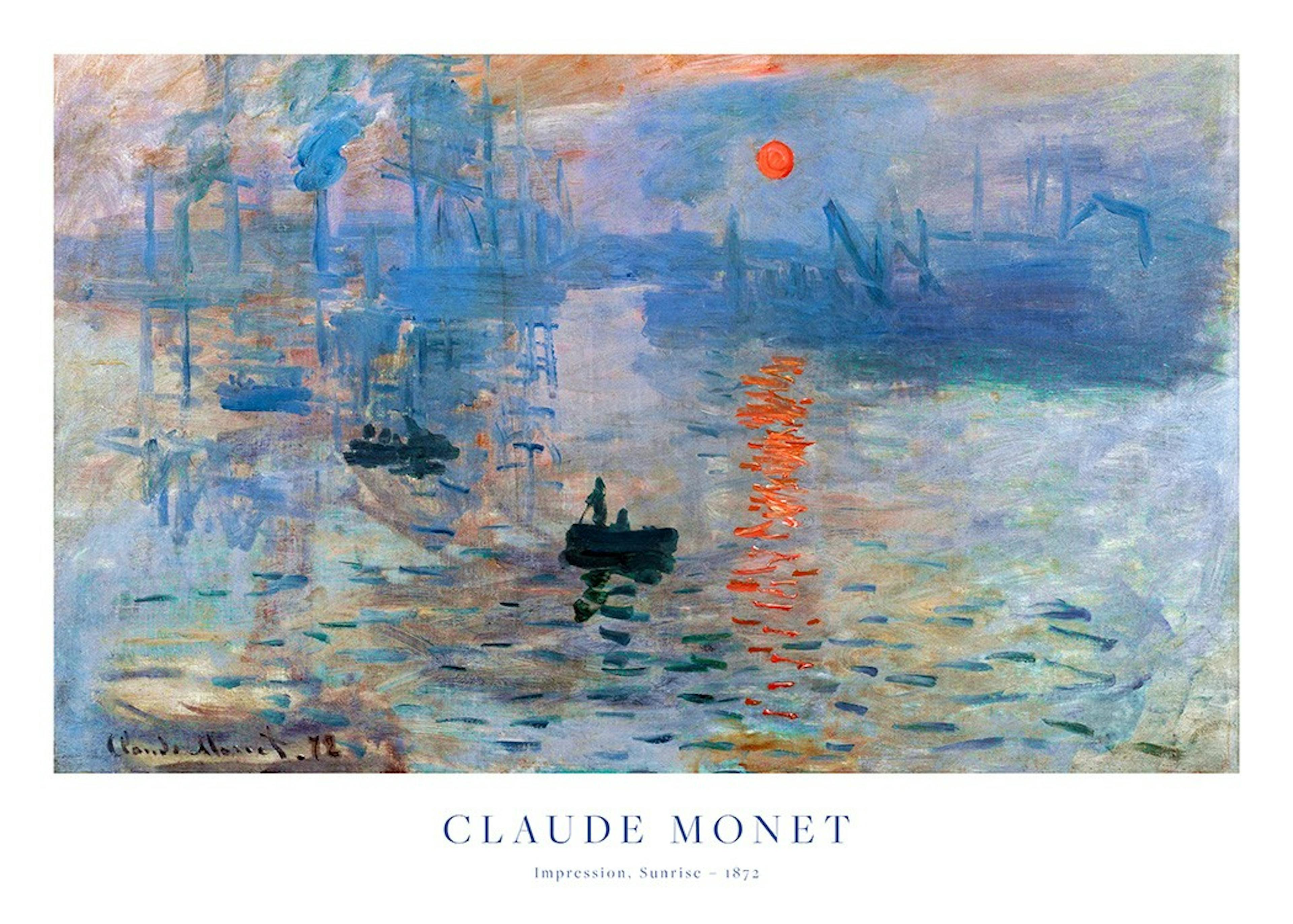 Monet - Impression, Sunrise Affiche 0