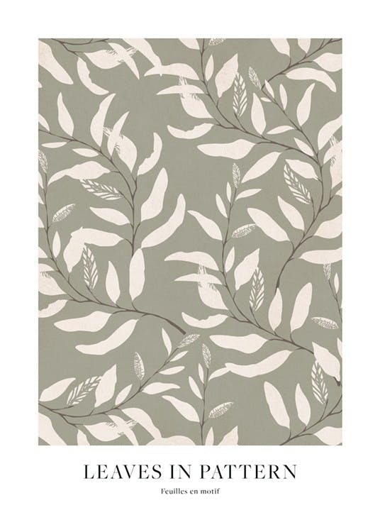 Leaves in Pattern Plakat 0