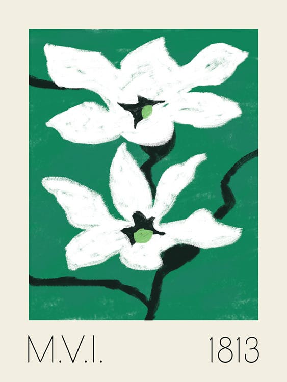 Green Floral No1 Poster 0