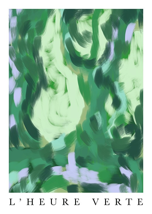 Emerald Abstract No1 Poster - Abstrakter in Smaragd Grün