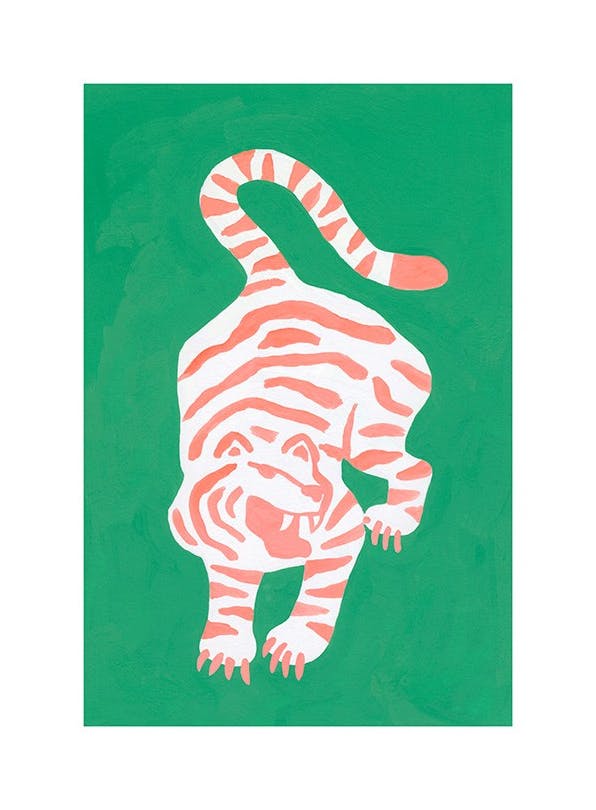 Prints - Fierce Tiger Print (30x40 cm) - Paintings
