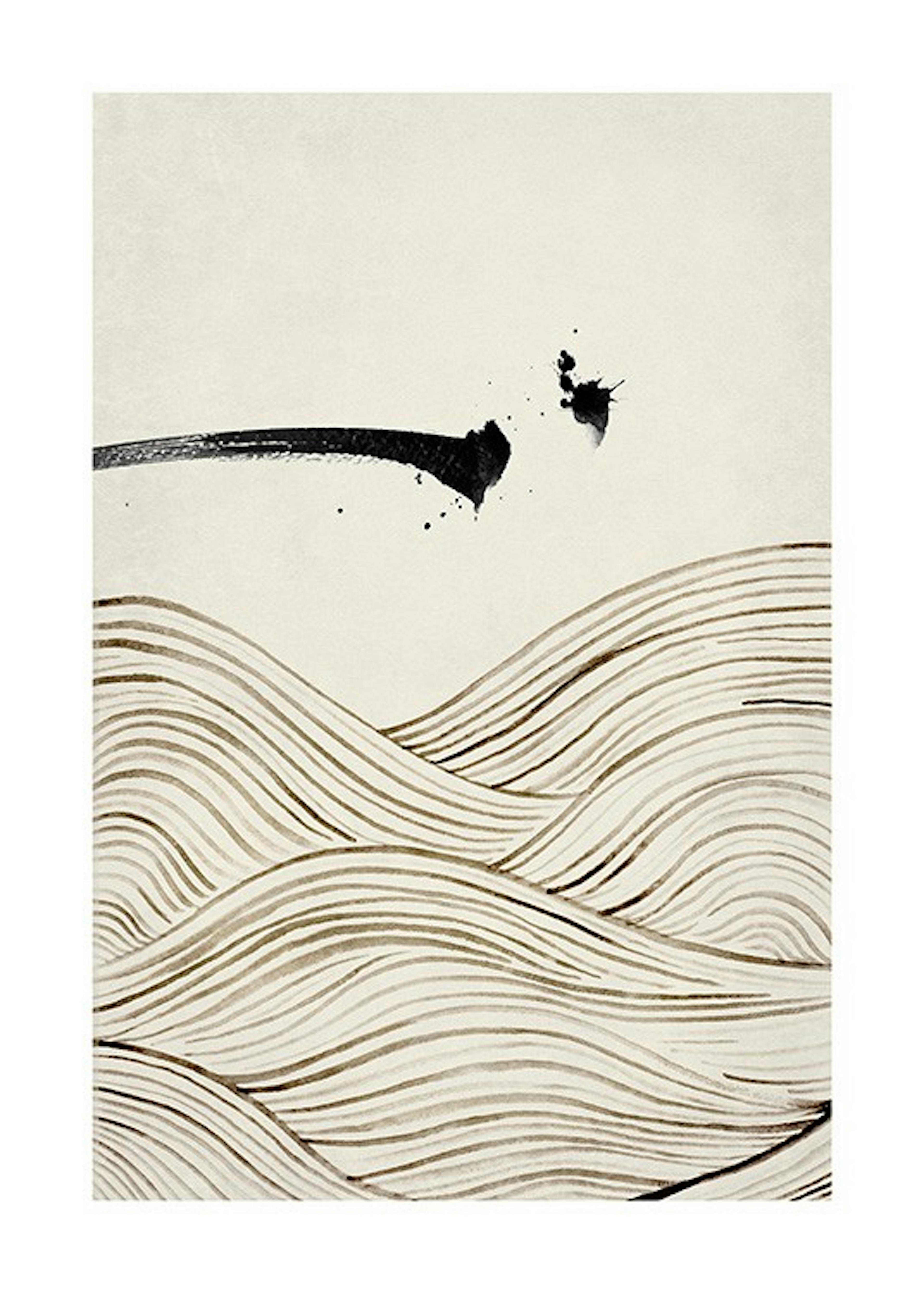 Ink Waves No1 Poster 0