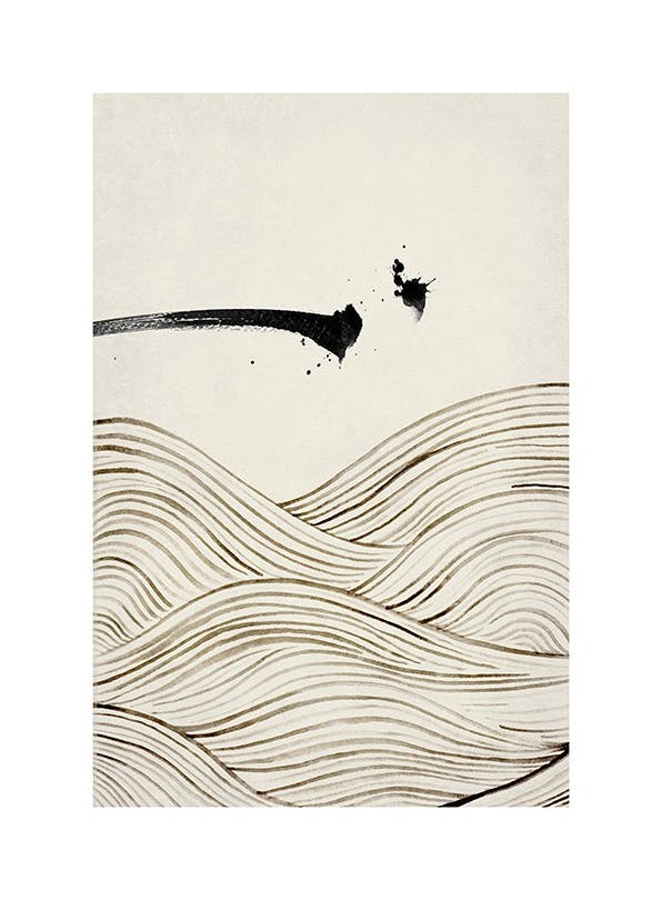 Ink Waves No1 Poster (30x40 cm) - Aquarellen