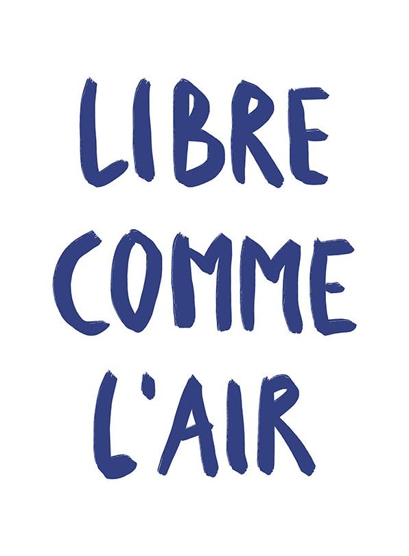 Prints - Libre Comme l'Air Print (50x70 cm) - Typography prints
