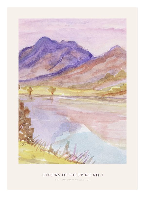 Colors of the Spirit No1 Poster (50x70 cm)- Quadros de aguarelas