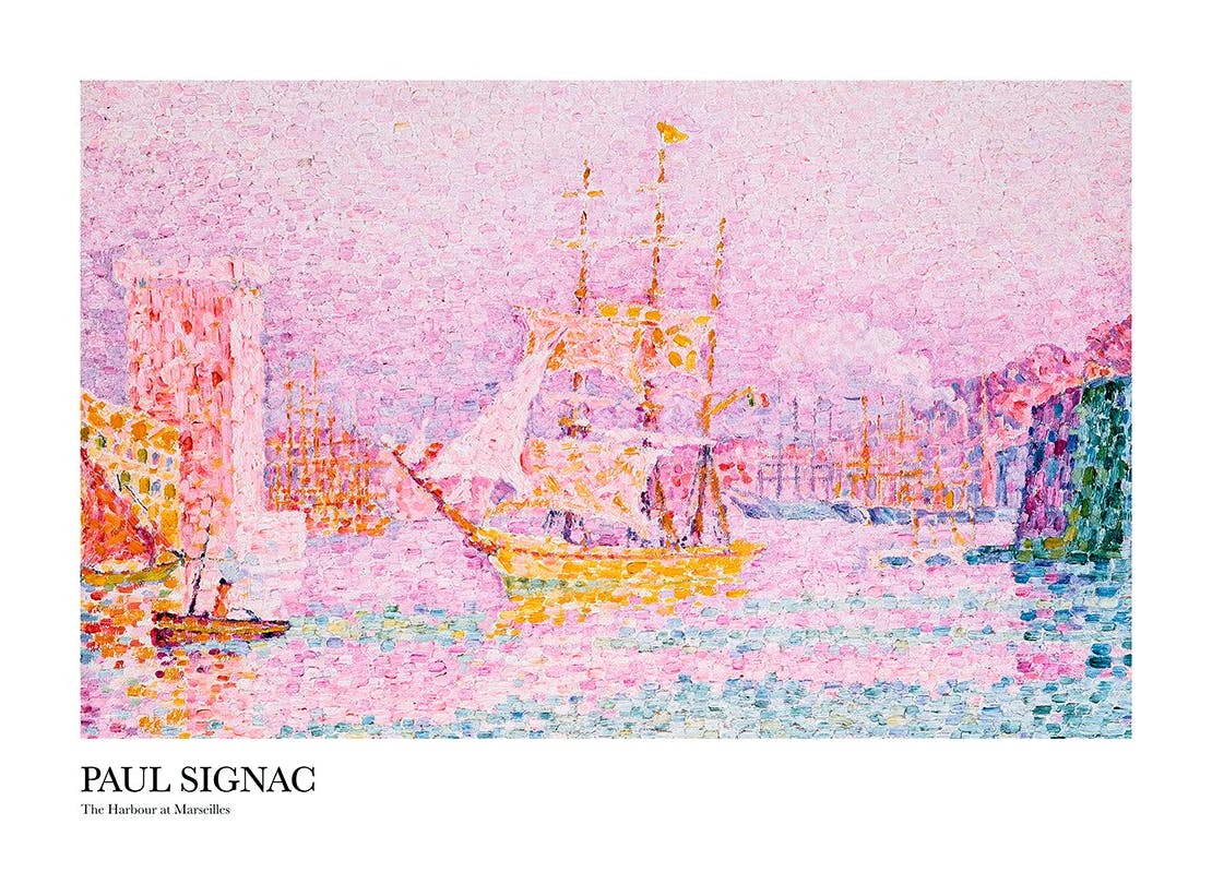 Paul Signac - The Harbour at Marseilles Affiche (30x40 cm) - Peintures de peintres célèbres