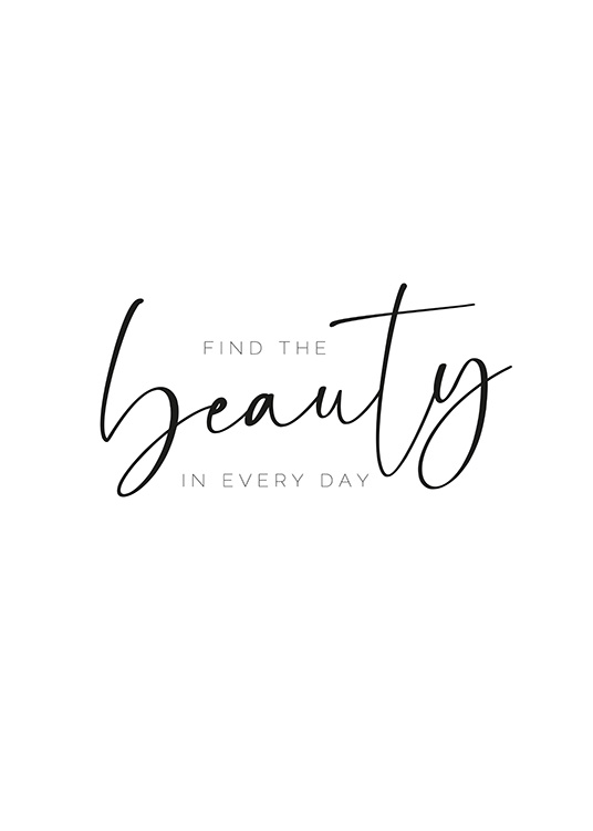kop Melbourne er der Find the Beauty Poster - Find the beauty quote - desenio.com