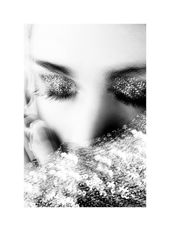 Prints - Glitter Eyeshadow No2 Print (50x70 cm) - Black & white photography
