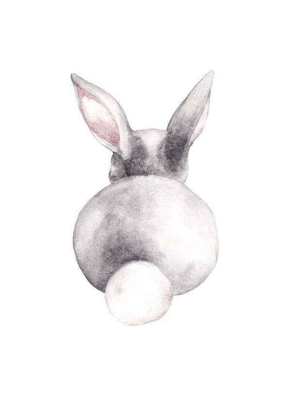 Little Watercolor Bunny Poster (30x40 cm) - Kinderposter