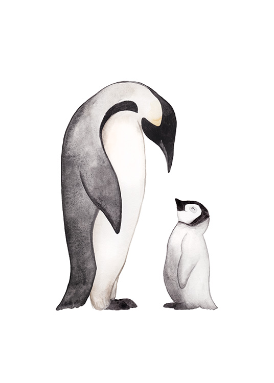 Penguin Family 2-9 Ornement de décoration darbre de Noël de famille personnalisé Famille de pingouins dhiver 