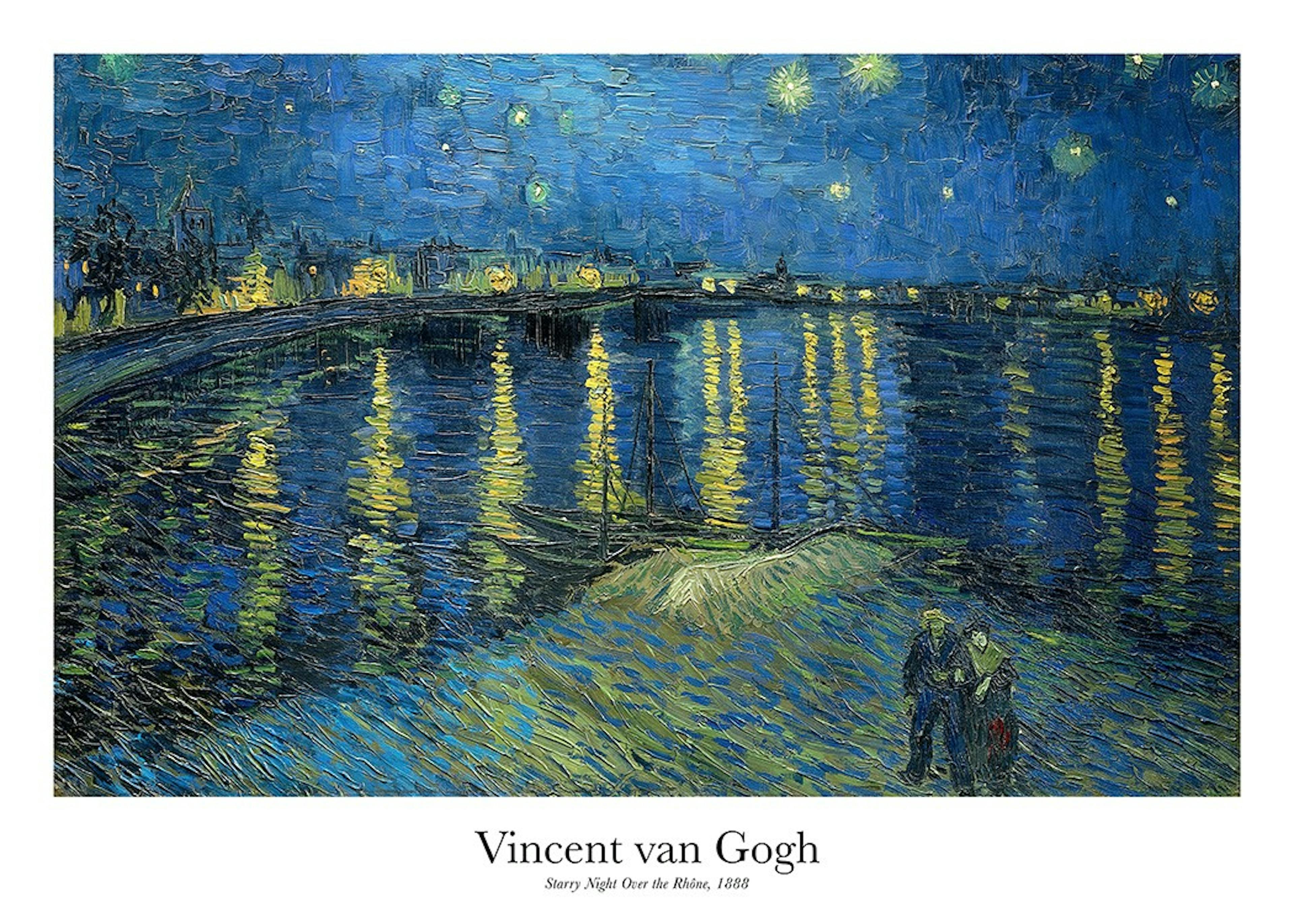 Van Gogh - Starry Night Over the Rhône Plagát 0