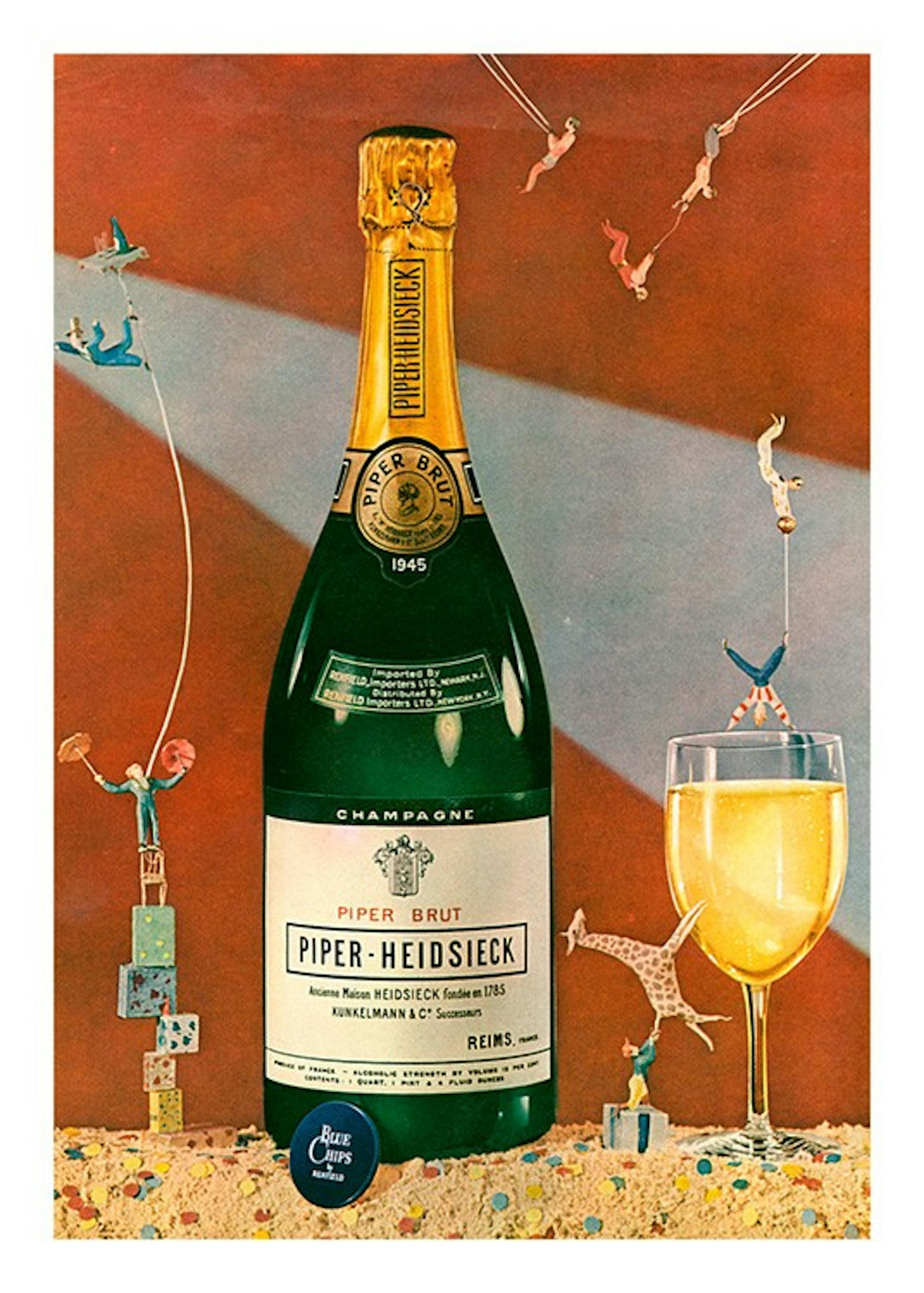 Vintage Champagne Print