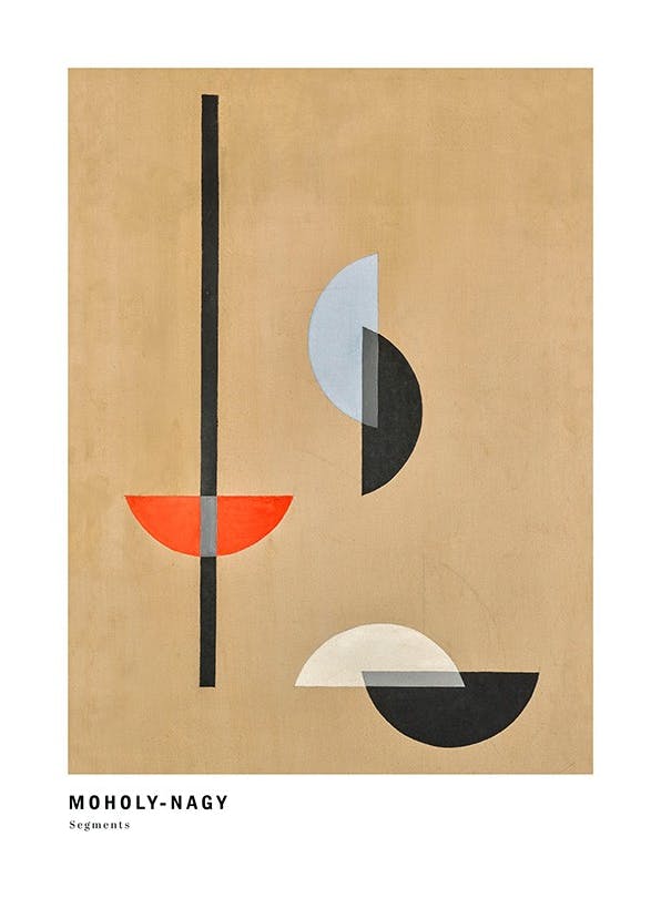 Prints - Moholy-Nagy - Segments Print (30x40 cm) - Paintings by famous painters
