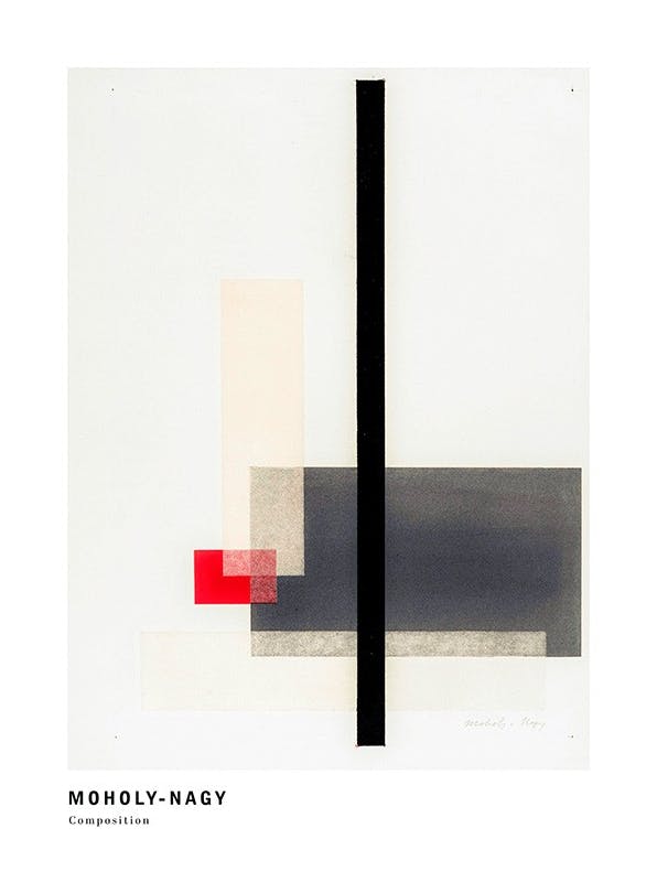 Moholy-Nagy - Composition Poster (30x40 cm) - Schilderijen van beroemde schilders
