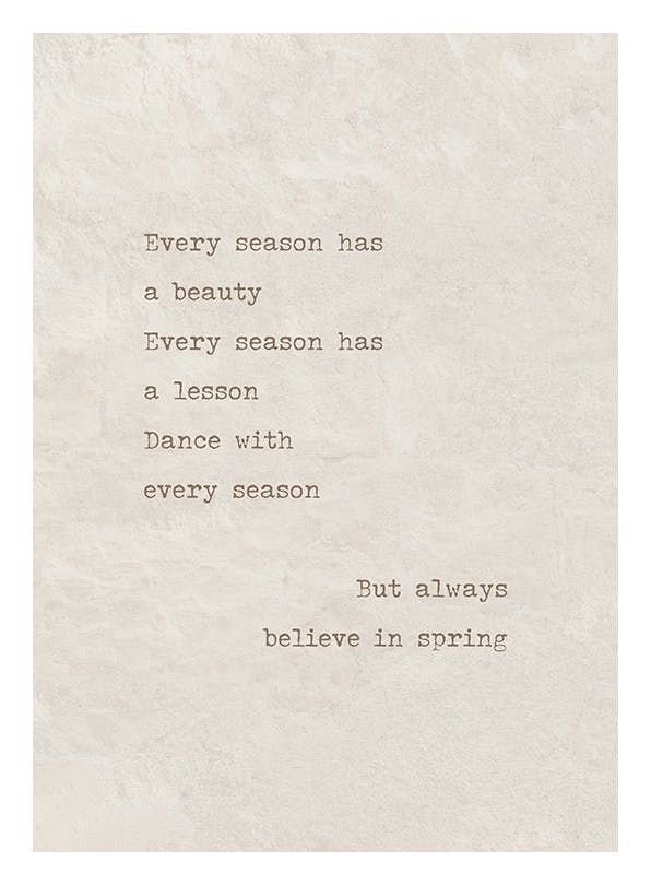 Seasonal Poem Plakat (21x30 cm)- Obrazy z cytatami
