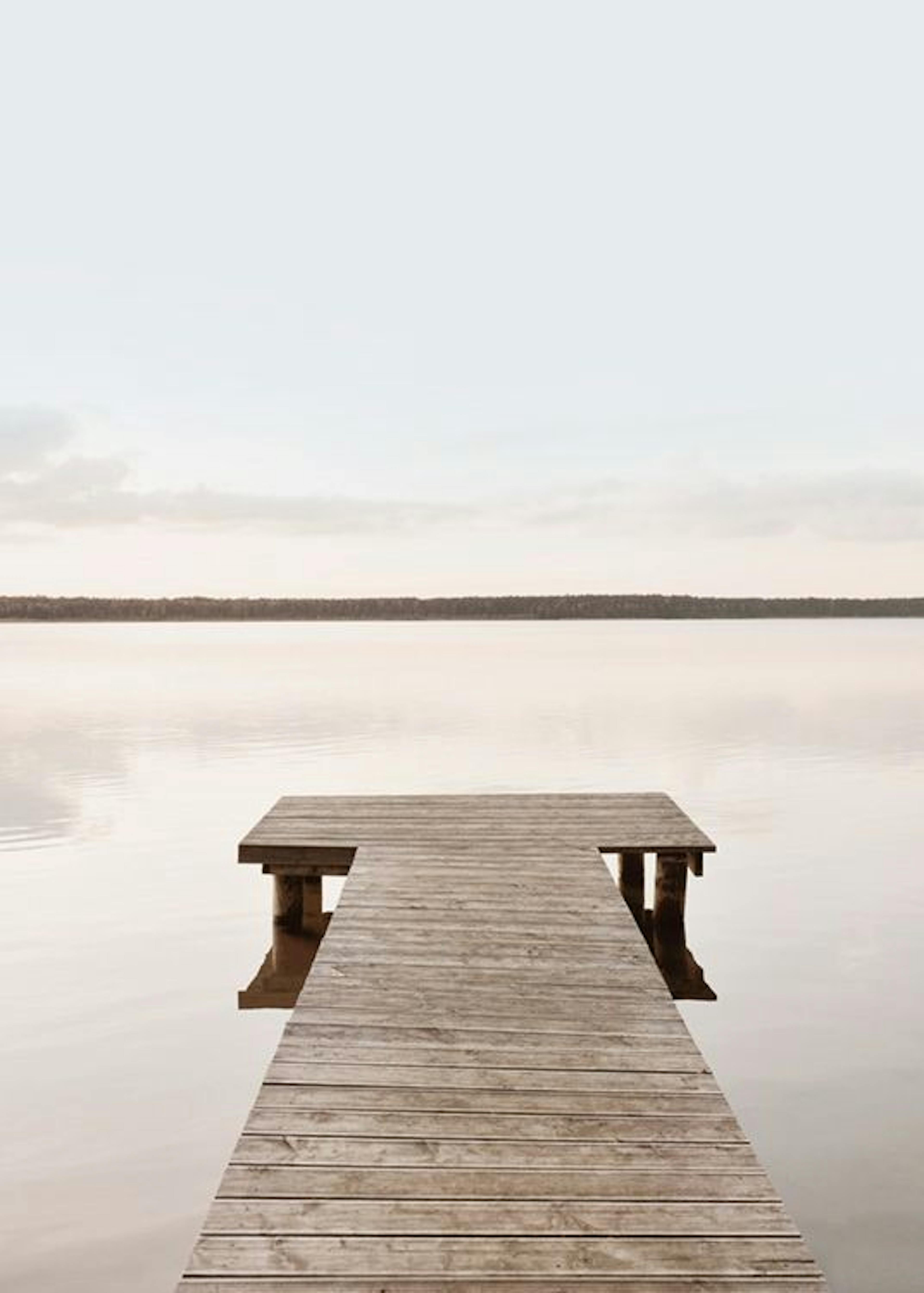 Pier in Lake Poster 0